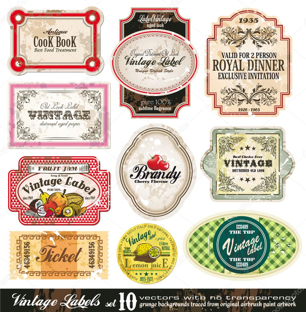 Vintage Labels Collection - Set 10