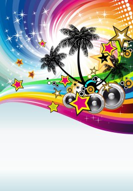 Tropical Disco Dance Background clipart