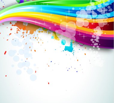 Rainbow Spectrum Background for Brochure or Flyers clipart