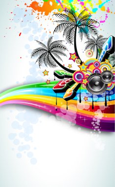 Tropical Disco Dance Background clipart