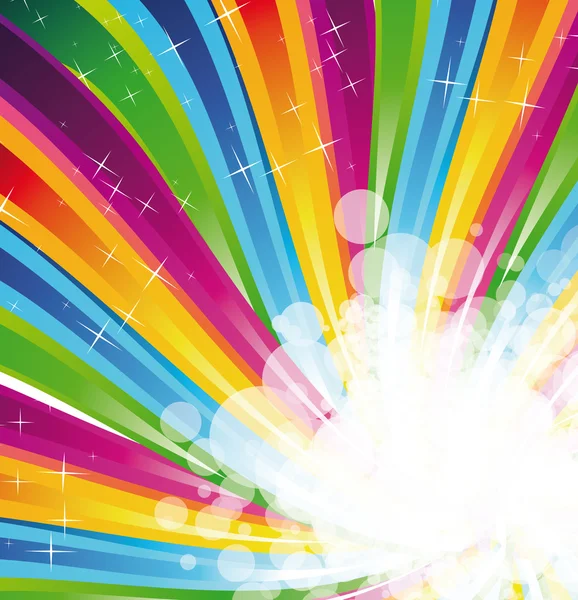 パンフレットのための抽象的な虹スペクトルの背景 — ストックベクタ