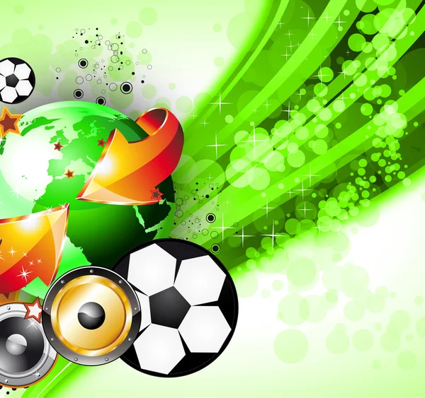Abstrac 世界足球锦标赛迪斯科舞会海报背景 — 图库矢量图片