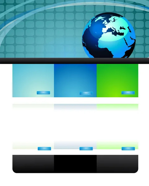Elegante Business-Website-Vorlage mit zarten Farben — Stockvektor