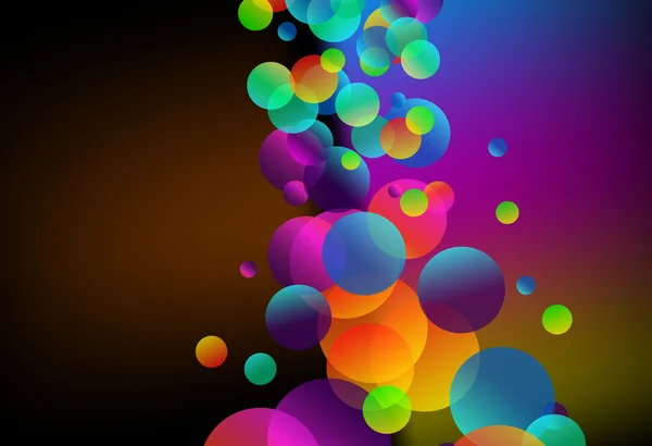 エレガントなチラシの虹の泡の背景 — ストックベクタ