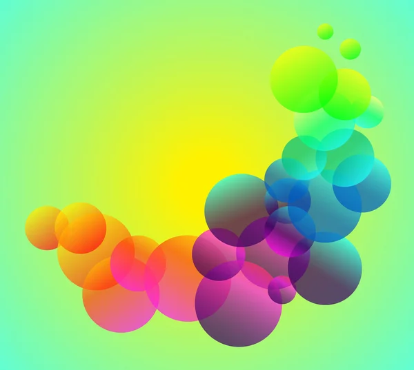 Радужные пузыри фон для элегантных флаеров — стоковый вектор