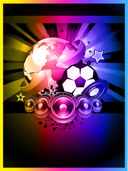Världen fotboll championship 2010 bakgrund för partiets flygblad — Stock vektor