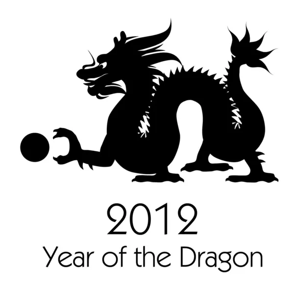 Κινεζικό νέο έτος του Δράκου 2012 την εικόνα clip art — Φωτογραφία Αρχείου