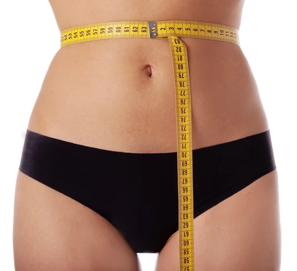 Medição da cintura feminina — Fotografia de Stock