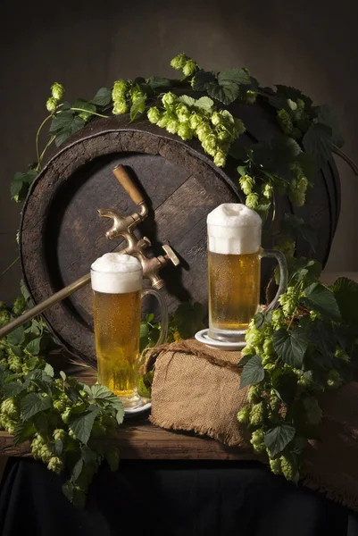 Fino alla vita con la birra — Foto Stock