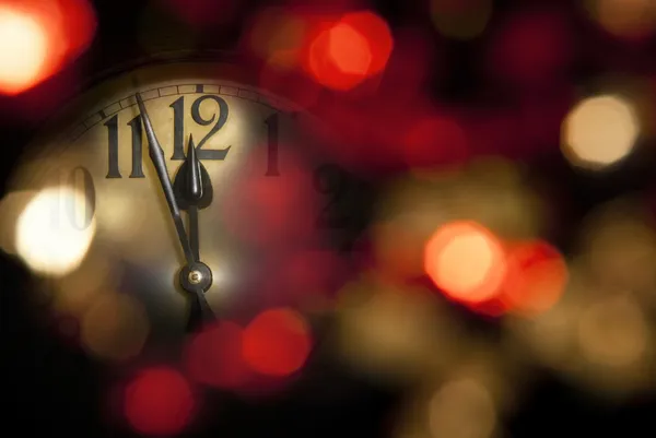 Новий рік годинник Стокова Картинка