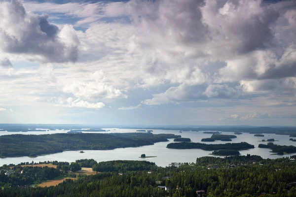 Finse landschap vol meren — Stockfoto