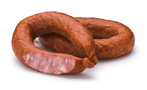 Sausage on a white background isolated — Stock Photo, Image