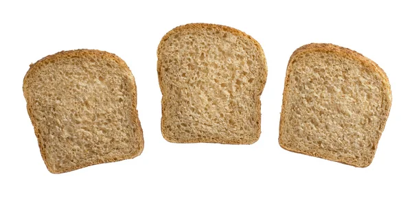 Gesneden brood op een witte achtergrond geïsoleerd Rechtenvrije Stockafbeeldingen