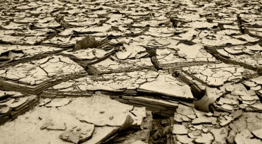 Dried mud and river silt following huge floods Queensland clipart