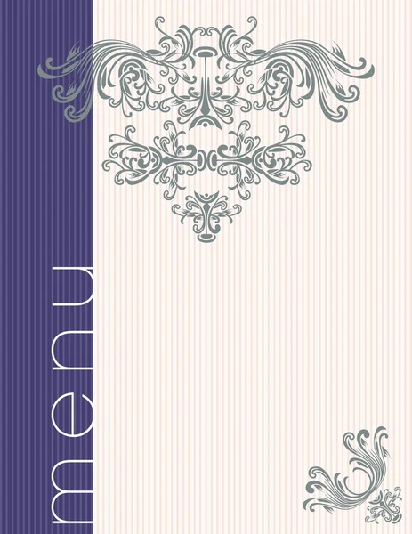 Design della copertina del menu vintage — Vettoriale Stock