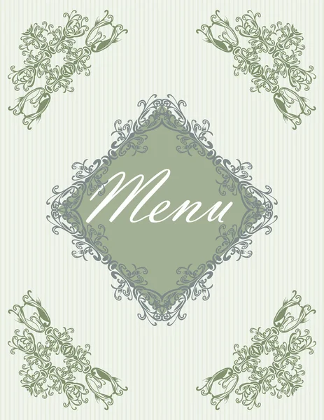 Vintage menu cover ontwerp — Stockvector