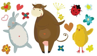 Farm animals clipart