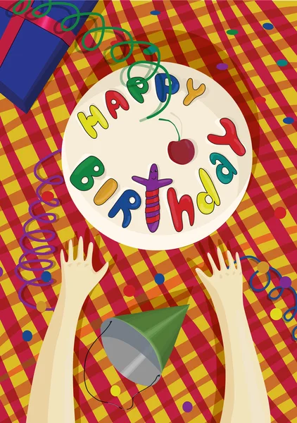 Affiche joyeux anniversaire — Image vectorielle