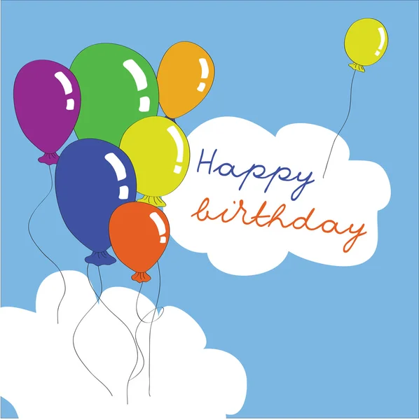 Happy birthday balloons — Stock Vector
