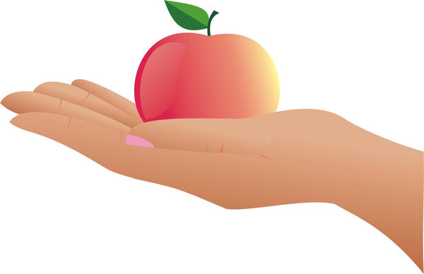 The Hand and apple.