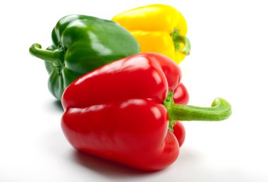 Red, Green and Yellow Peppers clipart