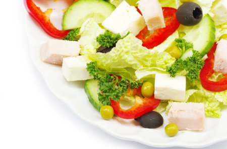 Salade sur blanc 