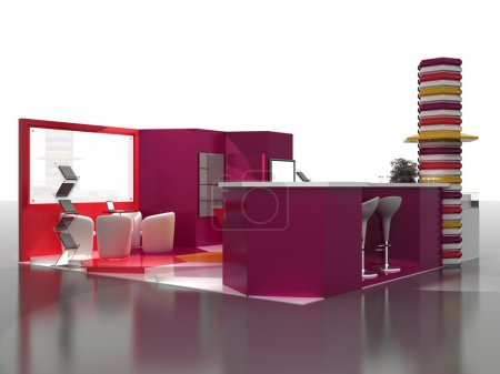 Échantillon intérieur de stand d'exposition 