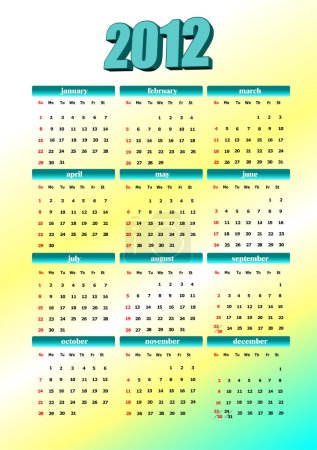 Illustration du calendrier 2012 