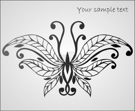 Stylisé beau papillon 
