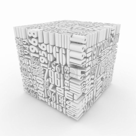 Des années. Cube composé des numéros 
