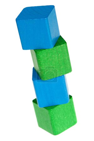 Couleur cubes en bois 