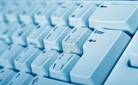 Clavier bleu doux 