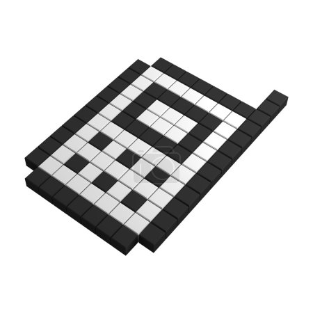 3d téléphone tube pixel icône 