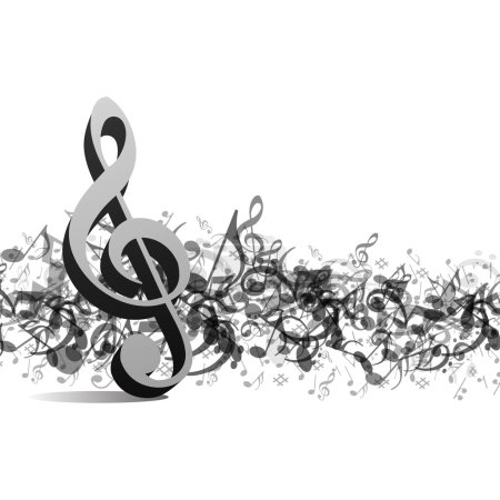notes de musique fond vectoriel