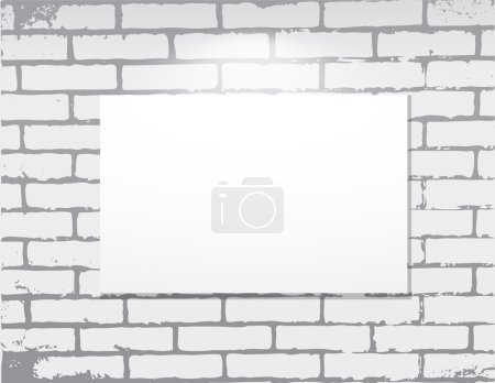 Cadre vide sur un mur de briques. Galerie d'art .