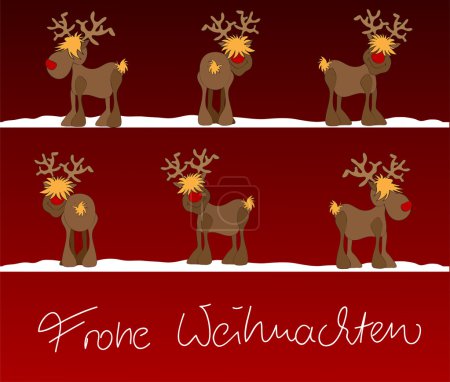 carte de Noël Frohe Weihnachten