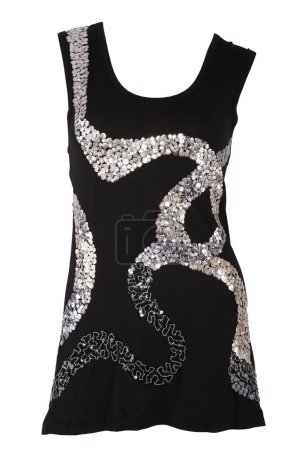 Haut femelle noir avec sequin 