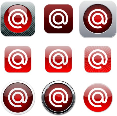 À icônes app rouge .