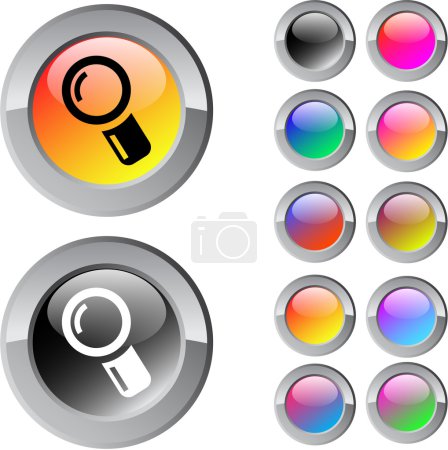 Zoom bouton rond multicolore .