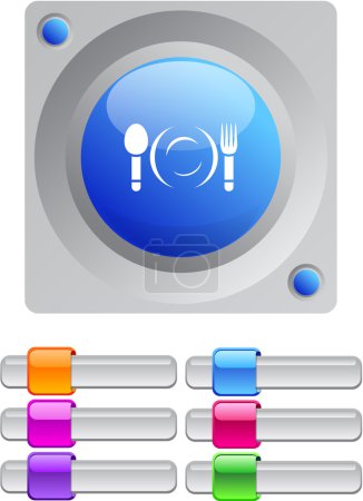 Couleur du dîner bouton rond .