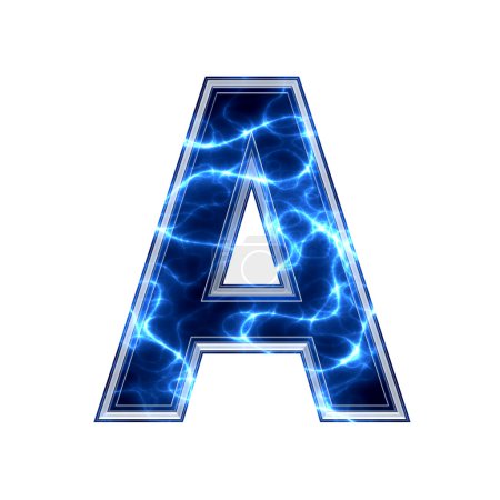 Lettre électrique 3d sur fond blanc - a 