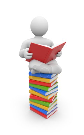 Livre de lecture de personne 