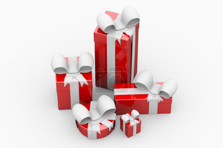 Boîtes cadeaux rouges 