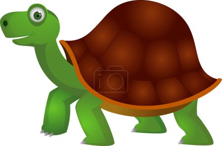Tortue vectorielle de dessin animé 