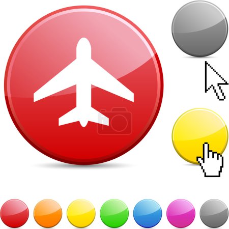 Bouton brillant avion .