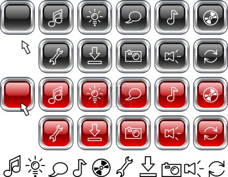 ensemble d'icônes web.