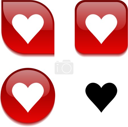 Bouton brillant Love .
