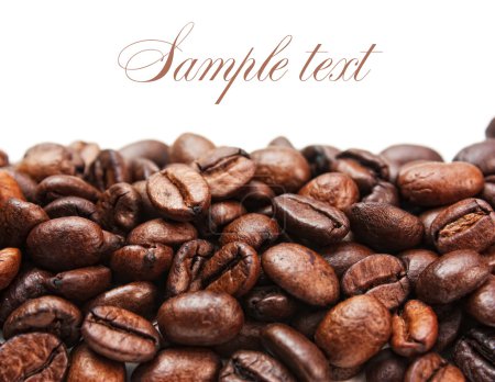 grains de café sur le conseil 