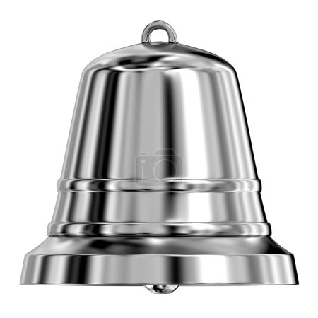 Cloche métallique brillante, vue frontale 