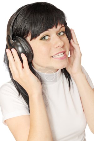 Femme dans les casques 